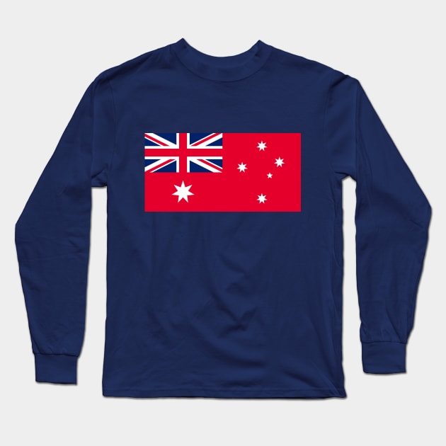 Red ensign Australian flag pre 1954 navy army Long Sleeve T-Shirt by pickledpossums